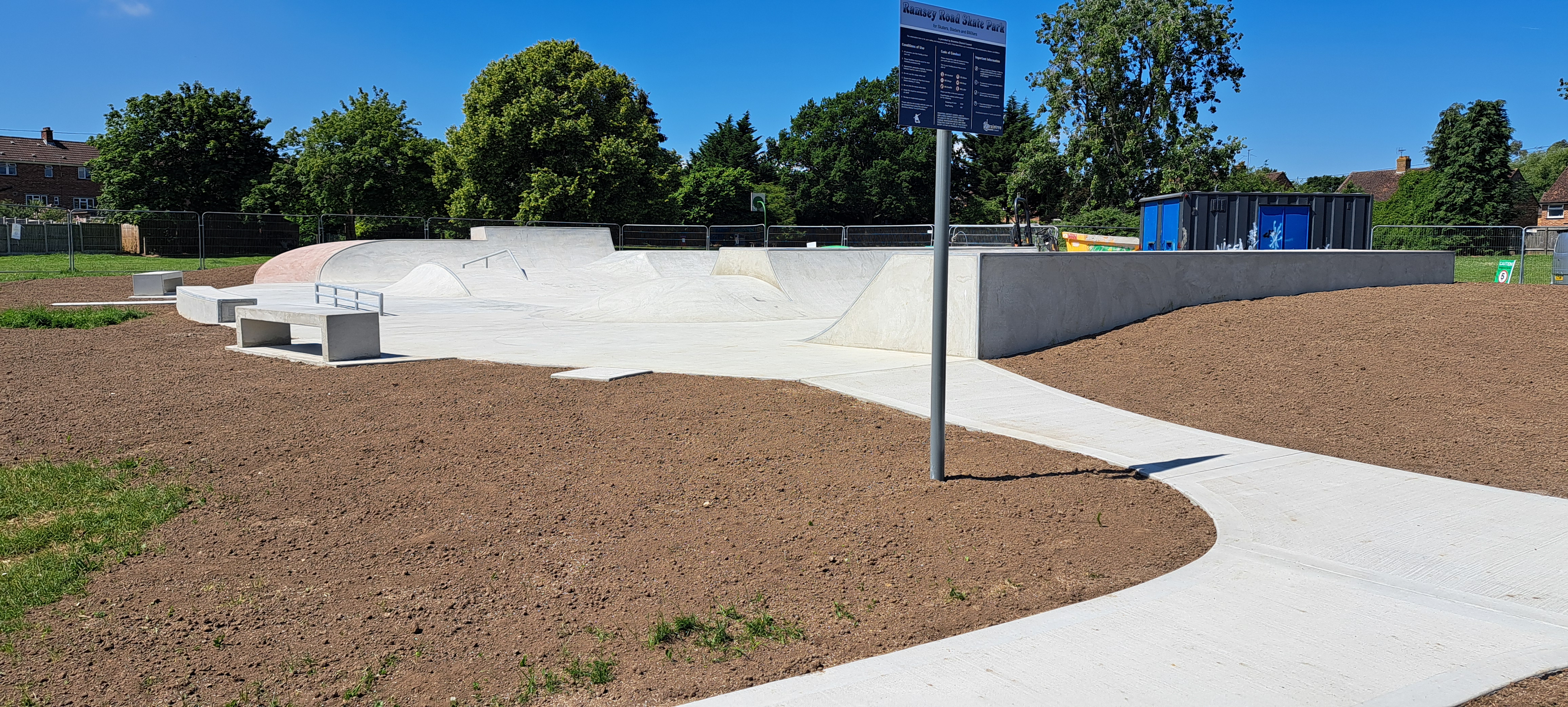 Image of Ramsey Road skatepark complete