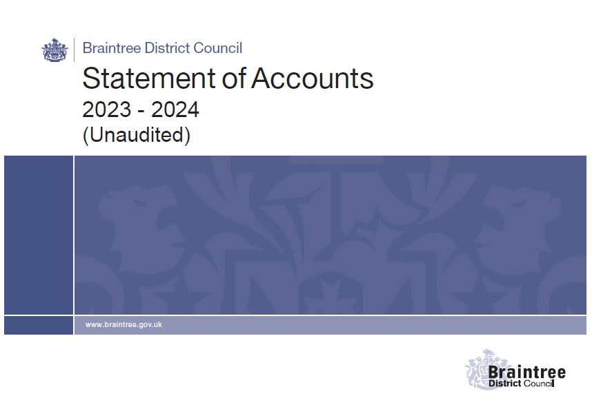 front page of statement of accounts document for 2023-24